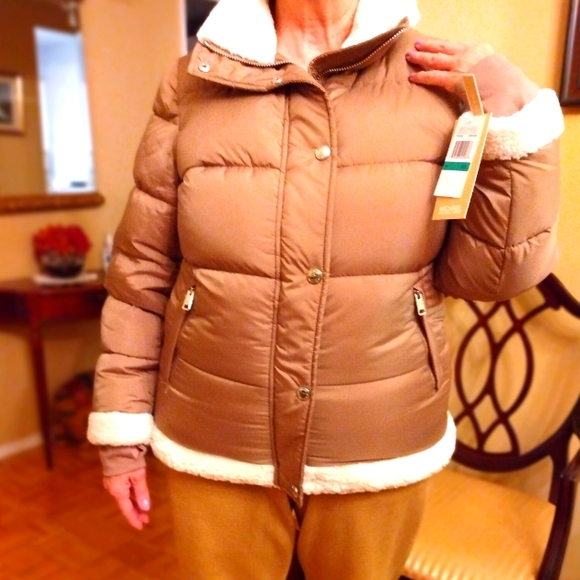 Michael Kors Fur Winter Coat Size LG - Picture 1 of 3